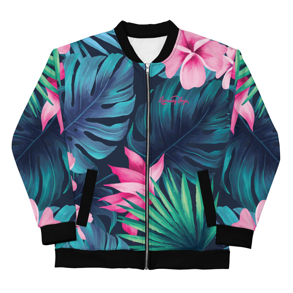 Floral Print Bomber Jacket
