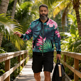 Men's Floral Print Track Jacket