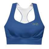 Women's Runway Girlz Sports Bra (Blue/Gold)