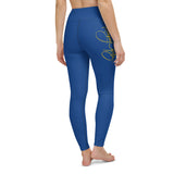 Women's Runway Girlz Yoga Leggings (Blue/Gold)