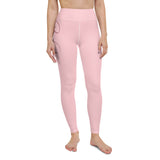 Women's Runway Girlz Yoga Leggings (Pink/Maroon)