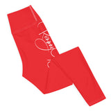 Women's Runway Girlz Yoga Leggings (Red/White)