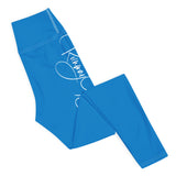 Women's Runway Girlz Yoga Leggings (Blue/White)