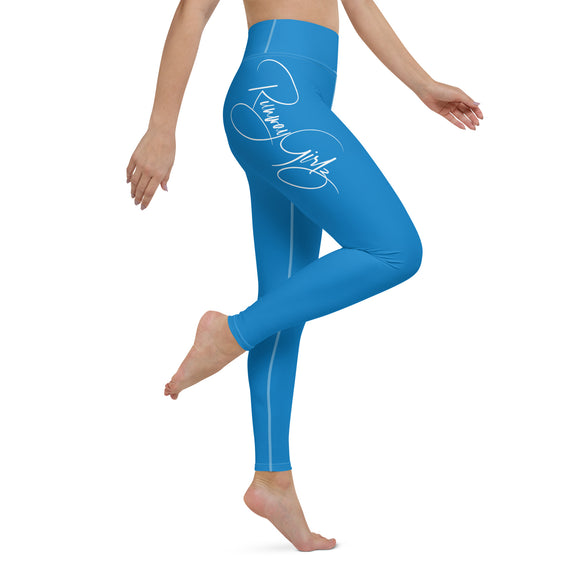 Women's Runway Girlz Yoga Leggings (Blue/White)