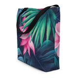 Floral Print Beach Bag