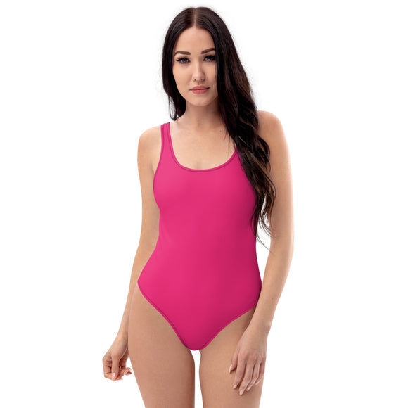 Women's Electric Pink One-Piece Swimsuit