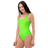 Women's Electric Green One-Piece Swimsuit