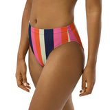 Women's Multi-Color Striped Bikini Bottom
