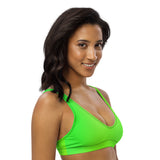 Women's Electric Green Bikini Top