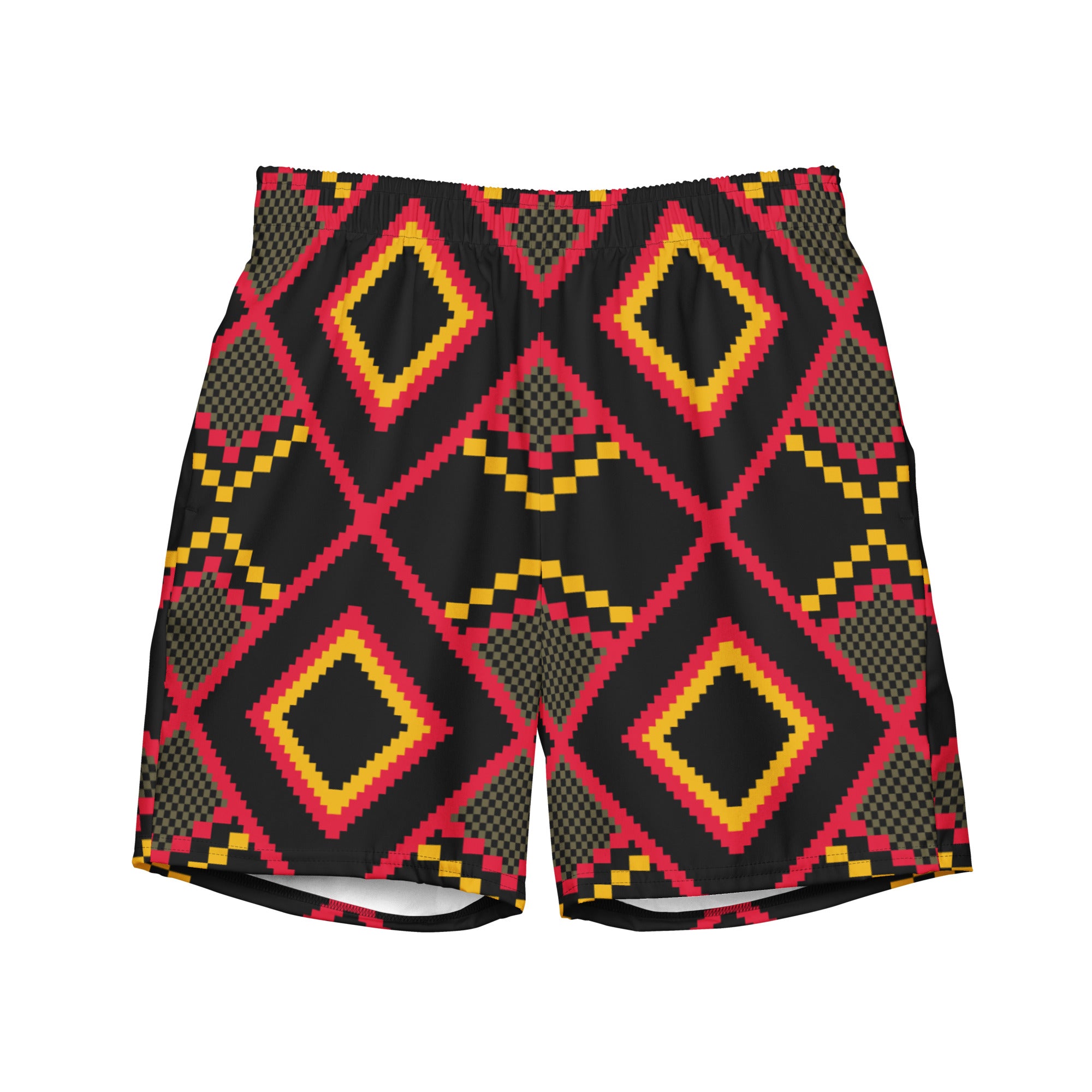 Men s African Wax Print Swim Trunks