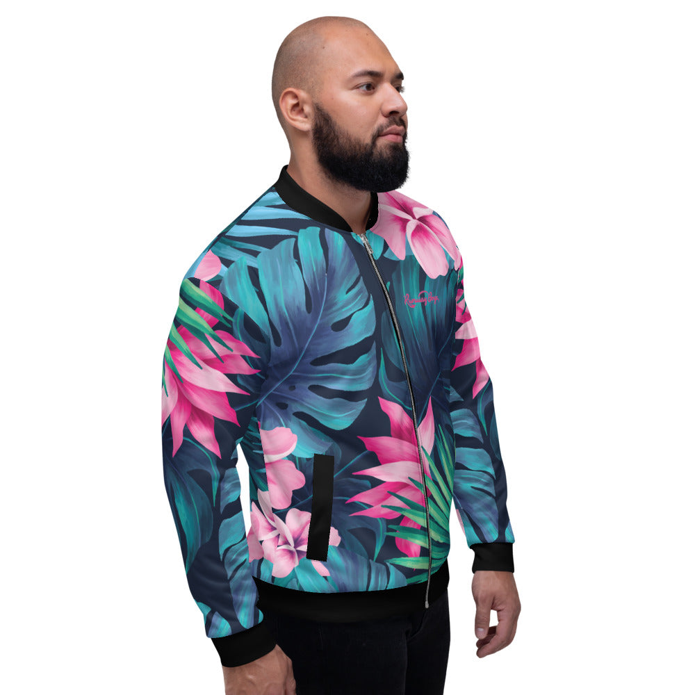 Men s Floral Print Track Jacket The Runway Boyz Apparel