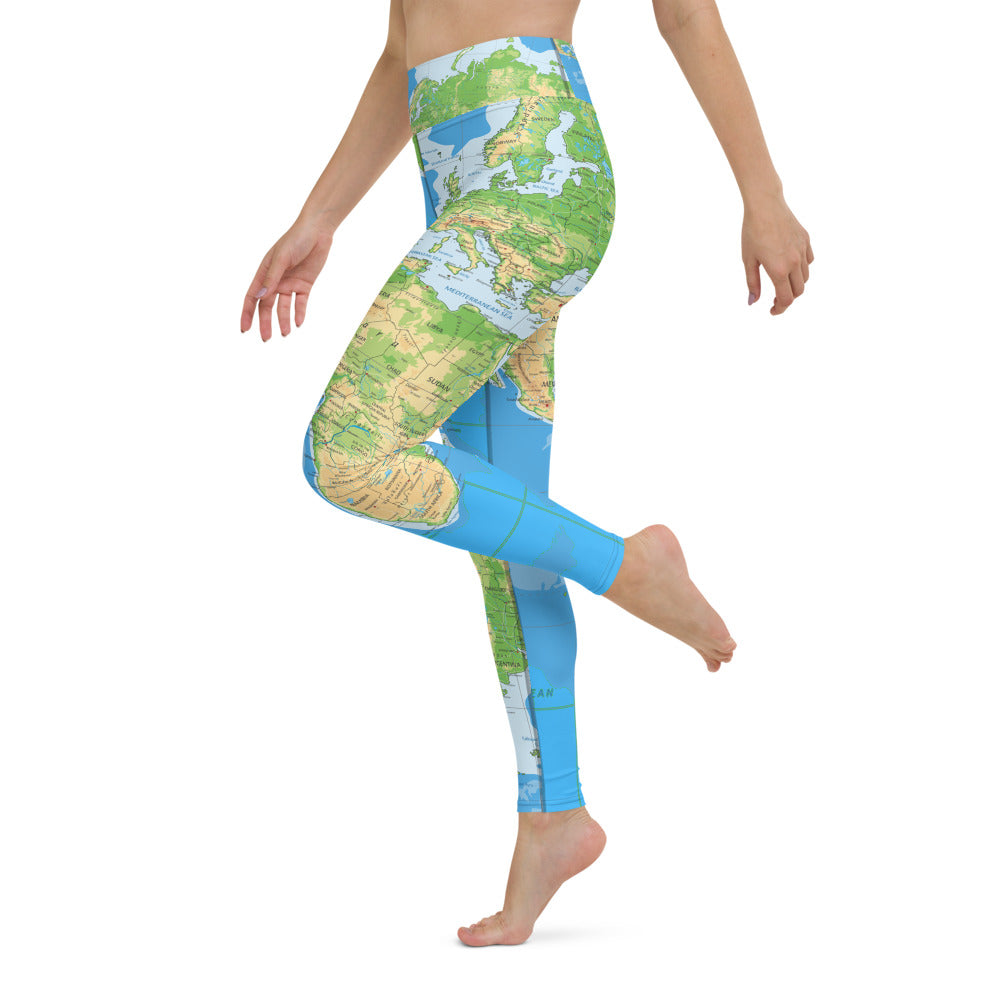 Women's World Map Yoga Leggings – The Runway Boyz Apparel