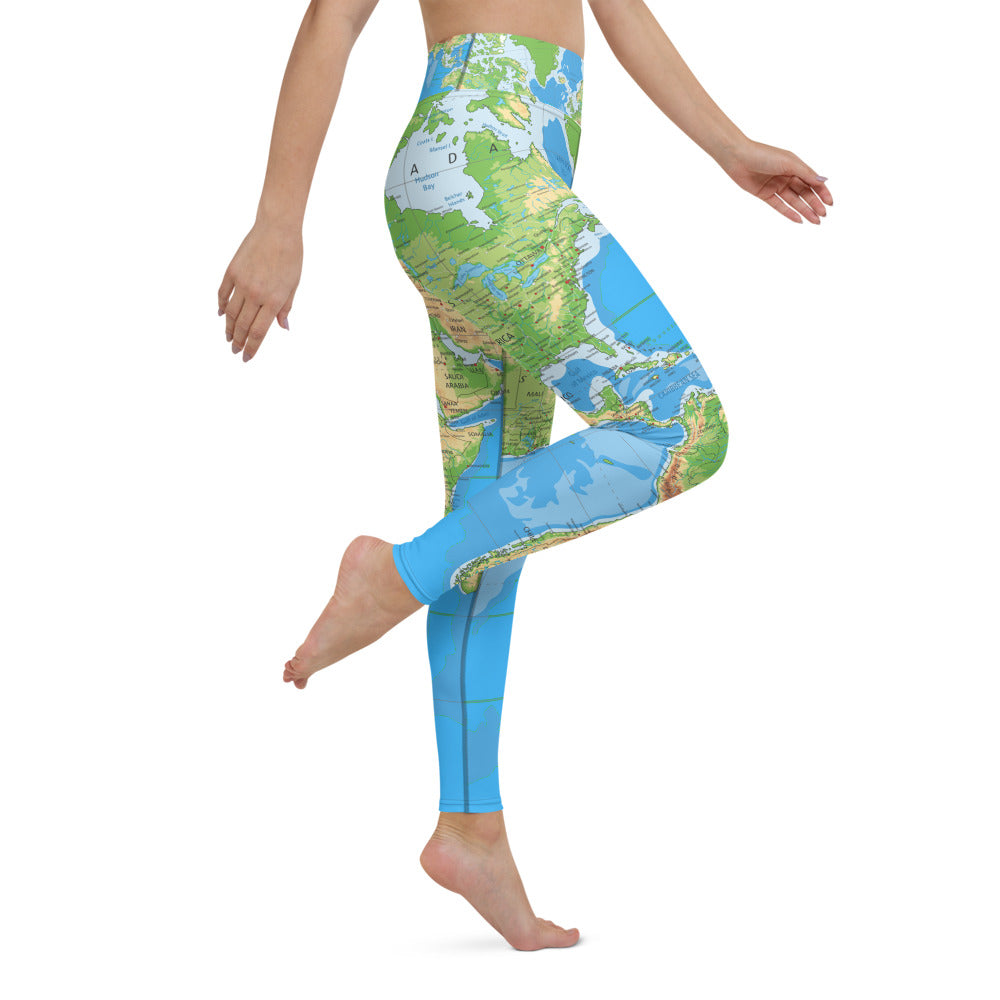 World print leggings top