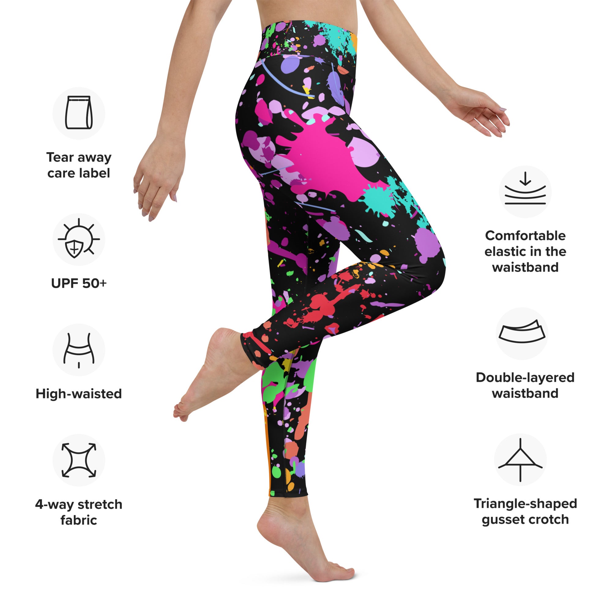 Neon splatter leggings sale