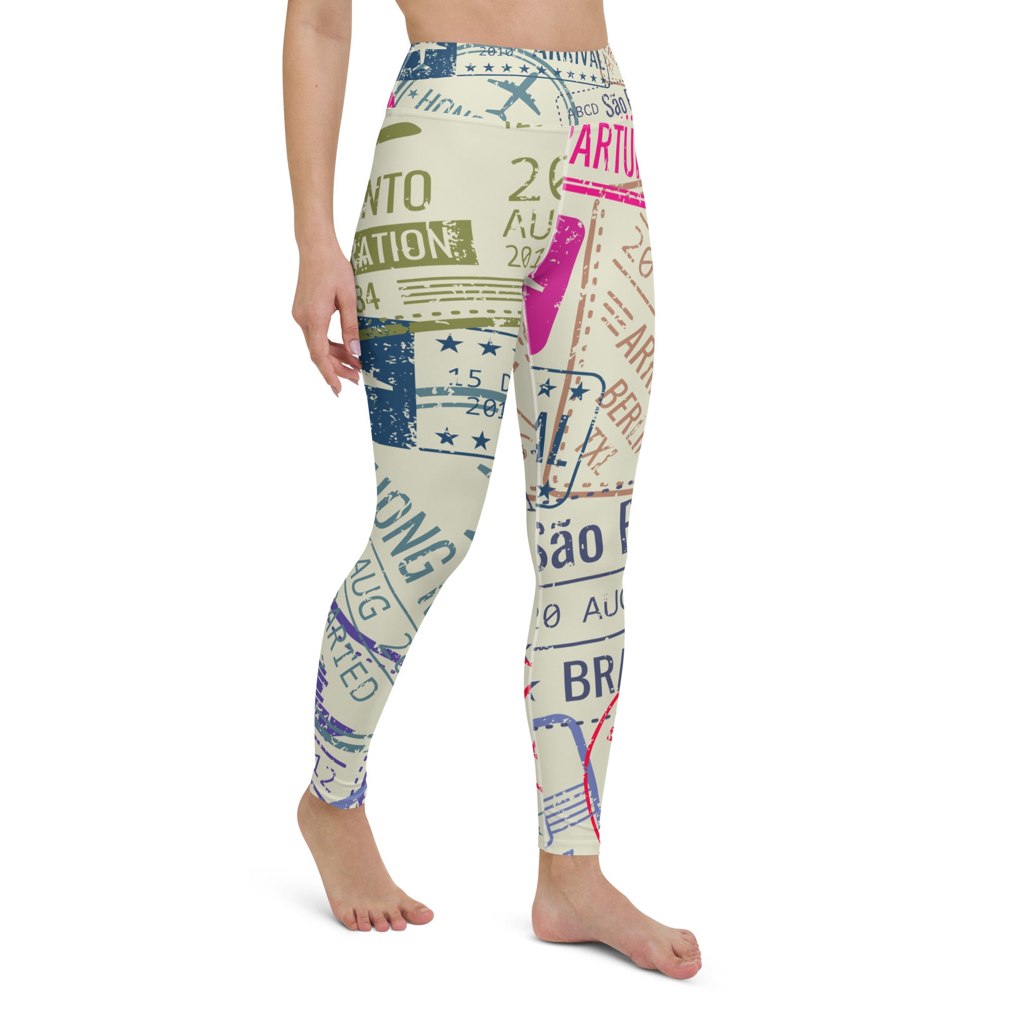 Women's Polyester Spandex Math Formula All Over Print Leggings