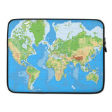 World Map Laptop Sleeve